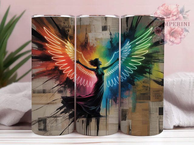 Colorful Grunge Fairy Tumbler, Fairy Grunge, Vibrant Art, Fantasy Theme, Edgy Style, Tumbler Wrap, Sublimation Design Sublimation Li Zamperini 
