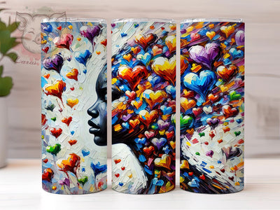 Colorful Heart 20oz Artistic Tumbler, Colorful Tumbler, Heart Design, Vibrant Face, 20oz Sublimation, Bright Drinkware, Artistic Tumbler, Unique Gift Sublimation Lara' s Designs 