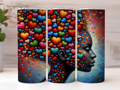 Colorful Heart 20oz Artistic Tumbler, Colorful Tumbler, Heart Design, Vibrant Face, 20oz Sublimation, Bright Drinkware, Artistic Tumbler, Unique Gift Sublimation Lara' s Designs 