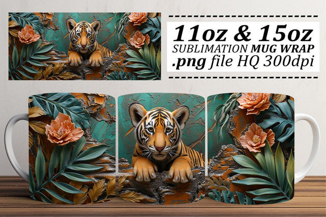 Colorful Hole-in-Wall Animal Mugs Sublimation 11oz 15oz Sublimation afrosvg 