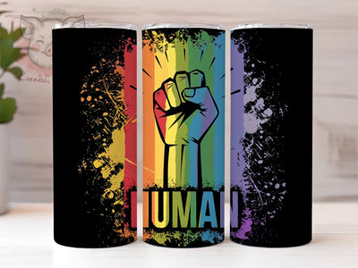 Colorful Human Rainbow Pride Tumbler, LGBTQ+ Rainbow Wrap, Pride Rainbow Tumbler, 20oz LGBTQ+ Design, Equality Tumbler, Rainbow Pride Wrap, Colorful LGBTQ+ Tumbler Sublimation Lara' s Designs 