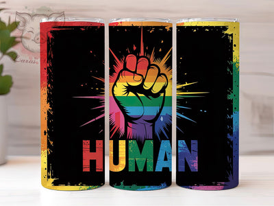 Colorful Human Rainbow Pride Tumbler, LGBTQ+ Rainbow Wrap, Pride Rainbow Tumbler, 20oz LGBTQ+ Design, Equality Tumbler, Rainbow Pride Wrap, Colorful LGBTQ+ Tumbler Sublimation Lara' s Designs 