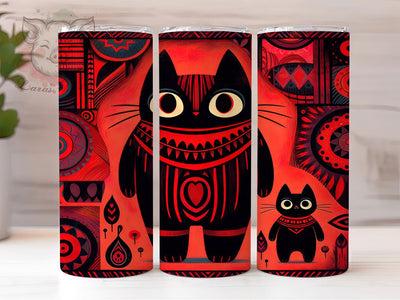 Colorful Japanese Cat Tumbler, Colorful Cat Tumbler, Japanese 20oz Wrap, Sublimation Design, Stylish Gift Idea, Artistic Cat Wrap, Museum Quality Tumbler Sublimation Lara' s Designs 