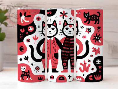 Colorful Japanese Cat Tumbler, Colorful Cat Tumbler, Japanese 20oz Wrap, Sublimation Design, Stylish Gift Idea, Artistic Cat Wrap, Museum Quality Tumbler Sublimation Lara' s Designs 