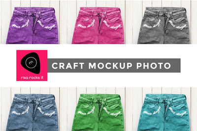 Colorful Jeans Craft JPG Mockup Mock Up Photo Risa Rocks It 