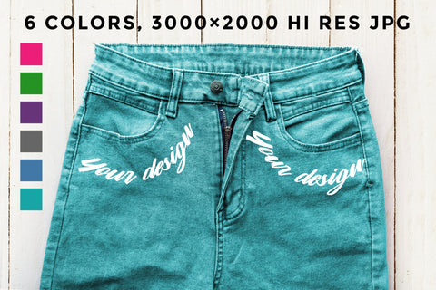 Colorful Jeans Craft JPG Mockup Mock Up Photo Risa Rocks It 