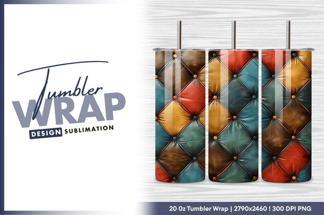 Colorful Leather Upholstery Texture With Buttons Sublimation Regulrcrative 