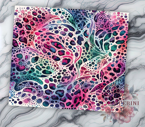 Colorful Leopard 20oz Tumbler Wrap PNG, Leopard Tumbler Png, Straight & Tapered Tumbler Wrap, Instant Digital Download Sublimation Li Zamperini 