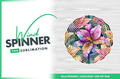 Colorful Lily Flowers with Spotted Petals and Green Leaves Floral Pattern Sublimation Regulrcrative 