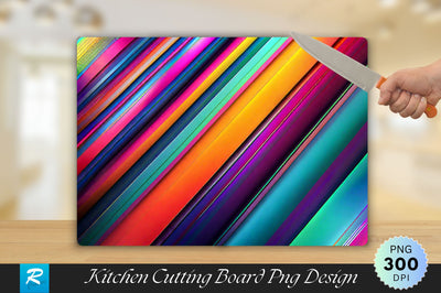 Colorful Lines Cutting Board Sublimation Regulrcrative 