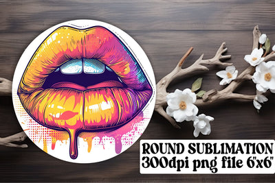 Colorful Lips Ornaments Set: 3D Woman Lips Sublimation Collection Sublimation afrosvg 