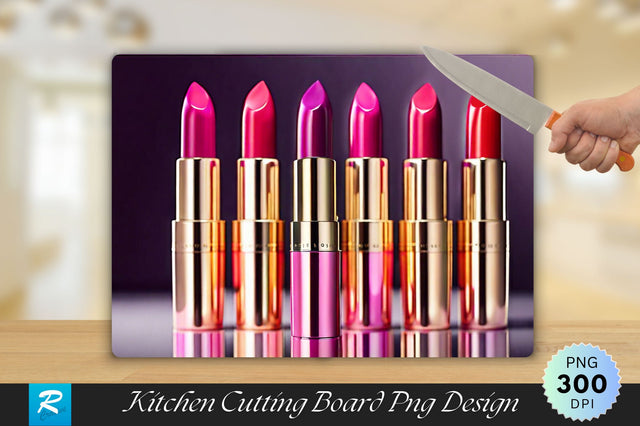 Colorful Lipsticks Cutting Board Sublimation Regulrcrative 