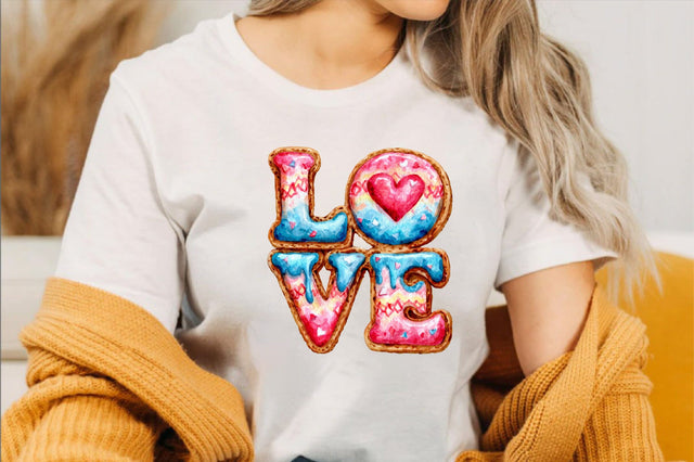 Colorful love cookies Sublimation SVGArt 