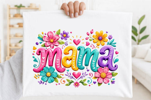 Colorful Mama Floral Sublimation PNG Sublimation SVGArt 
