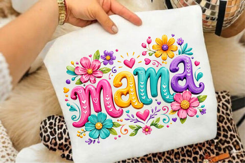 Colorful Mama Floral Sublimation PNG Sublimation SVGArt 