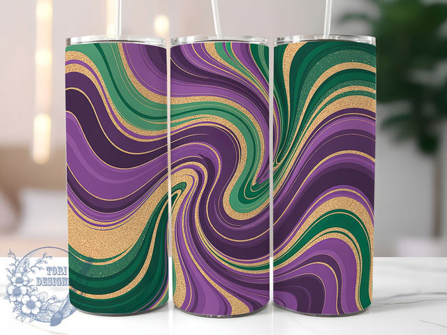 Colorful Mardi Gras Abstract Tumbler, Carnival Abstract Wrap, Festive Party Cup, 20oz Sublimation Wrap, New Orleans Celebration Tumbler, Colorful Abstract Design Cup, Mardi Gras Abstract Theme Wrap Sublimation ToriDesigns 