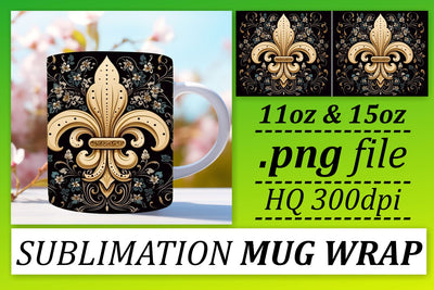 Colorful Mardi Gras Magic: Mug Wrap Collection Sublimation afrosvg 