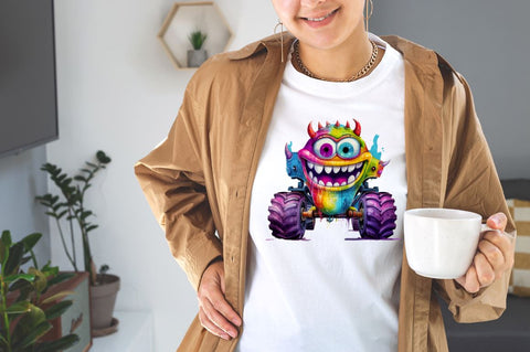 Colorful Monster Truck Sublimation Bundle Sublimation Designangry 
