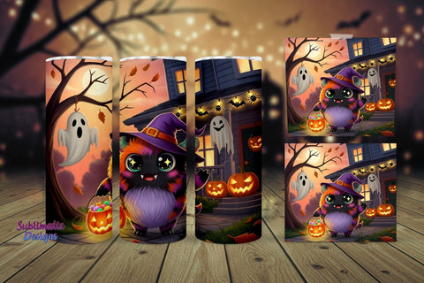 Colorful Monster Wrap for 20oz Tumbler | Halloween Tumbler Wrap for Sublimation Sublimation Sublimatiz Designs 