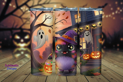 Colorful Monster Wrap for 20oz Tumbler | Halloween Tumbler Wrap for Sublimation Sublimation Sublimatiz Designs 