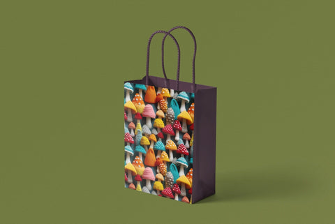 COLORFUL MUSHROOMS | Seamless Digital Pattern | Digital Download Scrapbook Paper Art | Embroidery Crochet Pattern | Junk Journal | Amigurumi Digital Pattern Mimi's Designs 