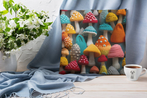 COLORFUL MUSHROOMS | Seamless Digital Pattern | Digital Download Scrapbook Paper Art | Embroidery Crochet Pattern | Junk Journal | Amigurumi Digital Pattern Mimi's Designs 