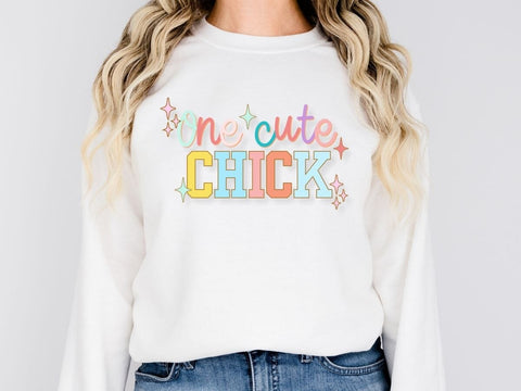 Colorful One Cute Chick Easter SVG PNG EPS DXF SVG So Fontsy VIP Design Shop 