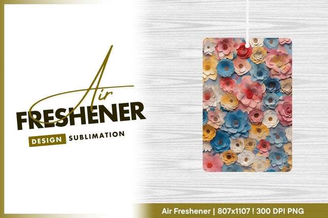 Colorful Paper Flowers Arrangement Floral Background Decorative Design Pattern Sublimation Regulrcrative 