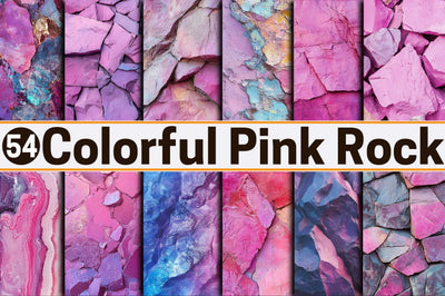 Colorful Pink Rock Background Digital Pattern SVGArt 