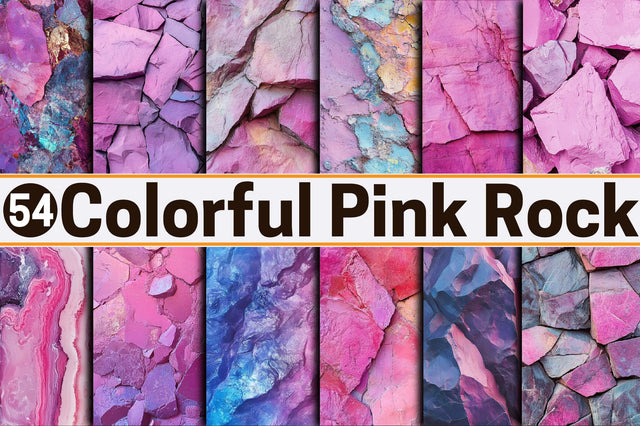 Colorful Pink Rock Background Digital Pattern SVGArt 