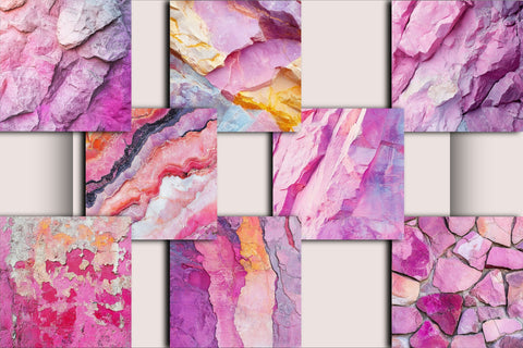 Colorful Pink Rock Background Digital Pattern SVGArt 