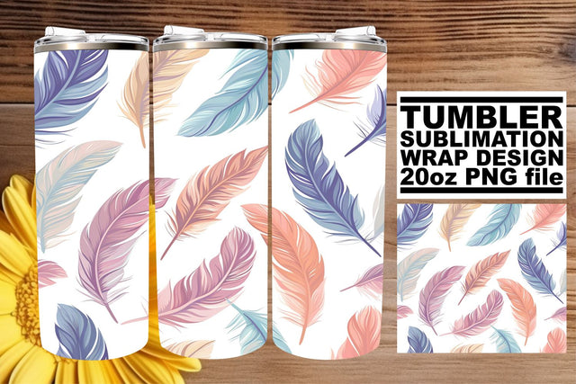 Colorful Plume Explosion Tumbler Wrap 20oz Sublimation afrosvg 