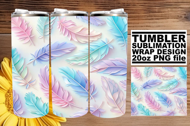 Colorful Plume Parade Tumbler Design 20oz Sublimation afrosvg 