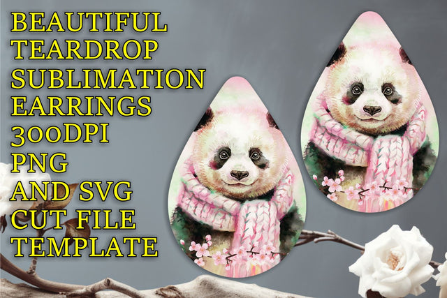 colorful PNG, DIY teardrop earrings sublimation template, Animals Sublimation HoodArtCraft 