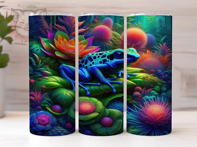 Colorful Poison Dart Frog Tumbler, Animal Lovers Tumbler, Frog 20oz Wrap, Sublimation Design, Exotic Pet Gift, Colorful Frog Wrap, Whimsical Amphibian Tumbler Sublimation Lara' s Designs 