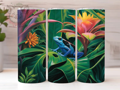 Colorful Poison Dart Frog Tumbler, Animal Lovers Tumbler, Frog 20oz Wrap, Sublimation Design, Exotic Pet Gift, Colorful Frog Wrap, Whimsical Amphibian Tumbler Sublimation Lara' s Designs 