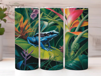 Colorful Poison Dart Frog Tumbler, Animal Lovers Tumbler, Frog 20oz Wrap, Sublimation Design, Exotic Pet Gift, Colorful Frog Wrap, Whimsical Amphibian Tumbler Sublimation Lara' s Designs 