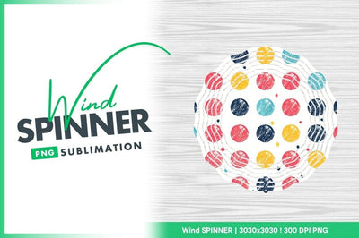 Colorful Polka Dot Pattern with Textured Circles on White Background Sublimation Regulrcrative 