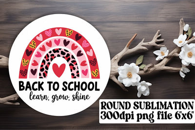 Colorful round designs for keychains, perfect for sublimation! , Back To School Sublimation afrosvg 
