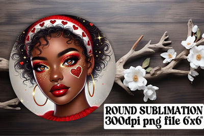 Colorful round designs for keychains, perfect for sublimation! , Love Girl Sublimation afrosvg 