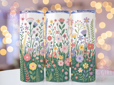 Colorful Rustic Boho Wildflower Tumbler, Spring Boho Tumbler, Rustic Floral Wrap, Whimsical Boho Wrap, Colorful Wildflower Wrap, Sublimation Design, Trendy Gift Idea Sublimation SvggirlplusArt 