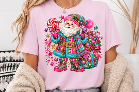 Colorful Santa Claus Christmas PNG Sublimation nirmal108roy 