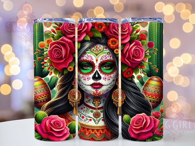 Colorful Serape Fiesta Tumbler Wrap, Serape Pattern Design, Latina Girl Tumbler, 20oz Fiesta Cup, Cultural Mexican Wrap, Colorful Serape Sublimation, Vibrant Mexico Tumbler Template Sublimation SvggirlplusArt 