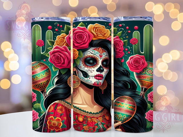 Colorful Serape Fiesta Tumbler Wrap, Serape Pattern Design, Latina Girl Tumbler, 20oz Fiesta Cup, Cultural Mexican Wrap, Colorful Serape Sublimation, Vibrant Mexico Tumbler Template Sublimation SvggirlplusArt 
