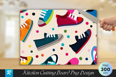 Colorful Shoes Cutting Board Sublimation Regulrcrative 