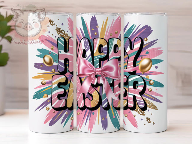 Colorful Spring Artistic Easter Bunny Tumbler, Brush Stroke Tumbler PNG, 20oz Easter Sublimation, Colorful Easter Tumbler Design, Spring Holiday Tumbler Wrap, Artistic Bunny Tumbler Sublimation Lara' s Designs 