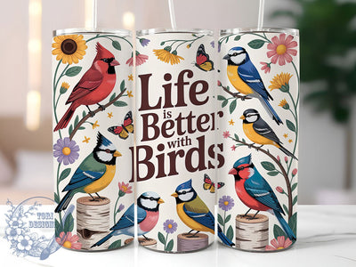 Colorful Spring Bird Lover Tumbler, Spring Birds Tumbler, Cute Bird Wrap, Nature Bird Wrap, Colorful Birds Wrap, Sublimation Design, Trendy Gift Idea Sublimation ToriDesigns 
