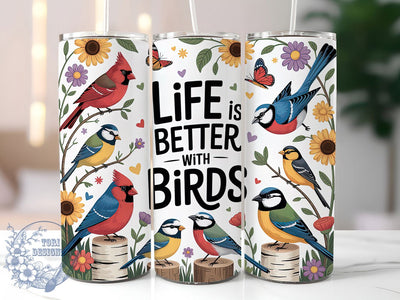Colorful Spring Bird Lover Tumbler, Spring Birds Tumbler, Cute Bird Wrap, Nature Bird Wrap, Colorful Birds Wrap, Sublimation Design, Trendy Gift Idea Sublimation ToriDesigns 