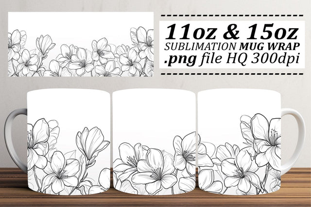 Colorful Spring Floral Mug Sublimation afrosvg 