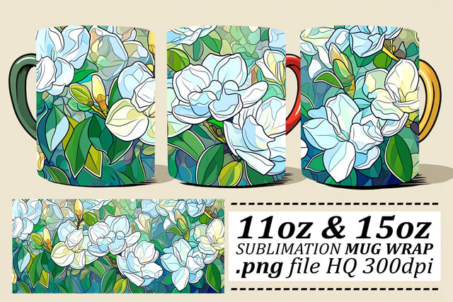 Colorful Spring Floral Mug Sublimation afrosvg 